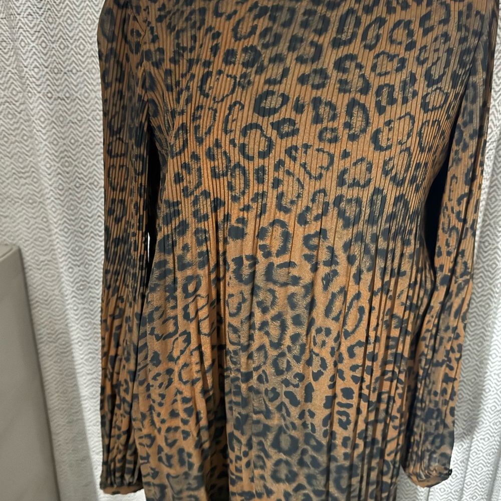 Leopard Print Long Sleeve dress Zara - Picture 1 of 8